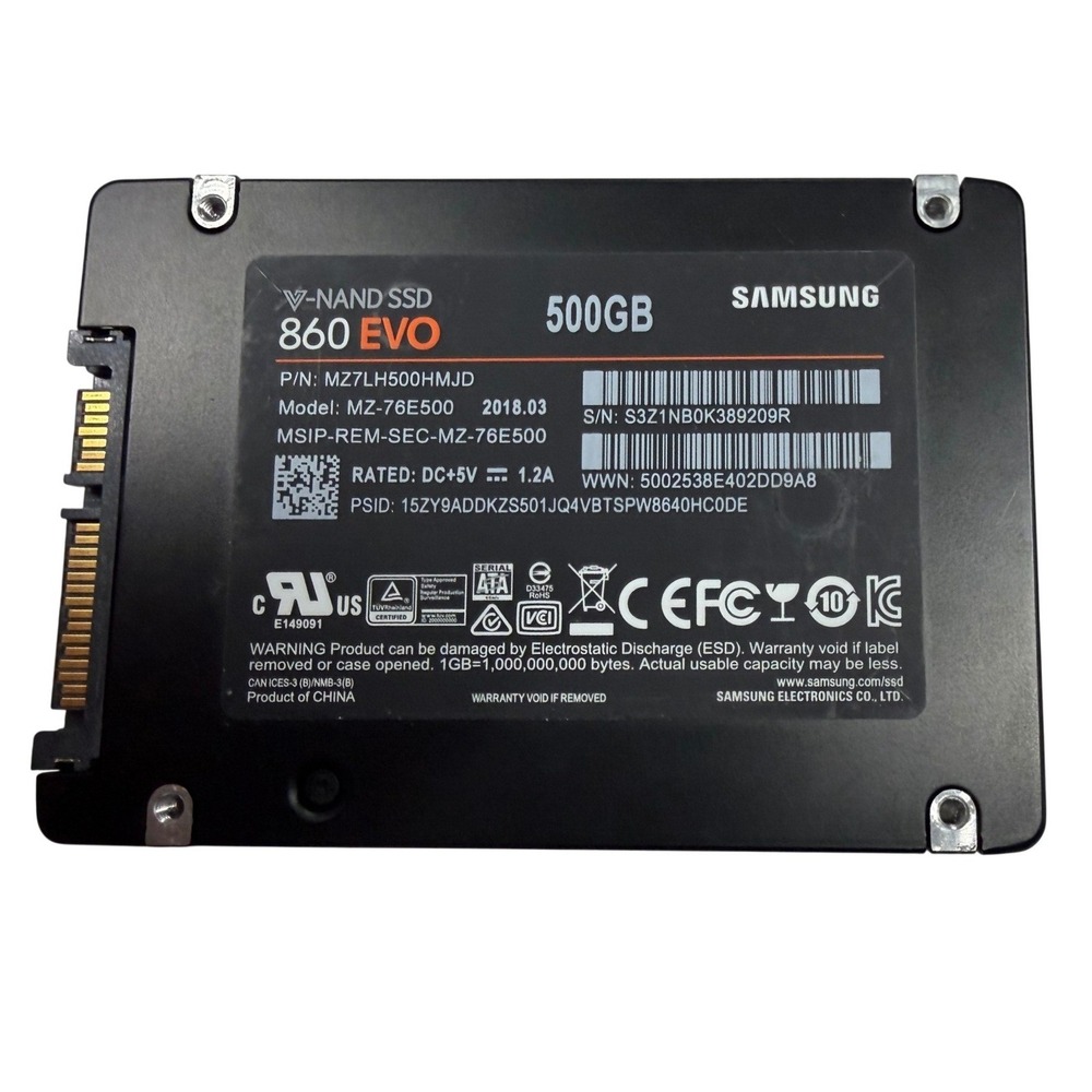 Samsung 860 EVO 500GB SATA III 2.5 inch Internal SSD MZ-76E500 Solid State Drive